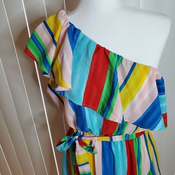 Peach Love California one shoulder dress L - Picture 4 of 10